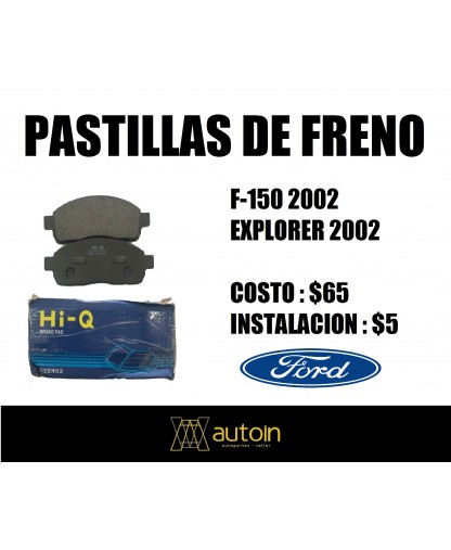 PASTILLAS DE FRENO FORD F-150 EXPLORER
