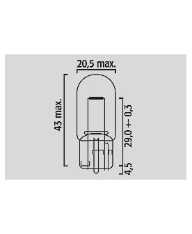 Foco uña  12V 5W W2, 1x9, 5D Flosser