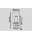 Foco uña  12V 5W W2, 1x9, 5D Flosser